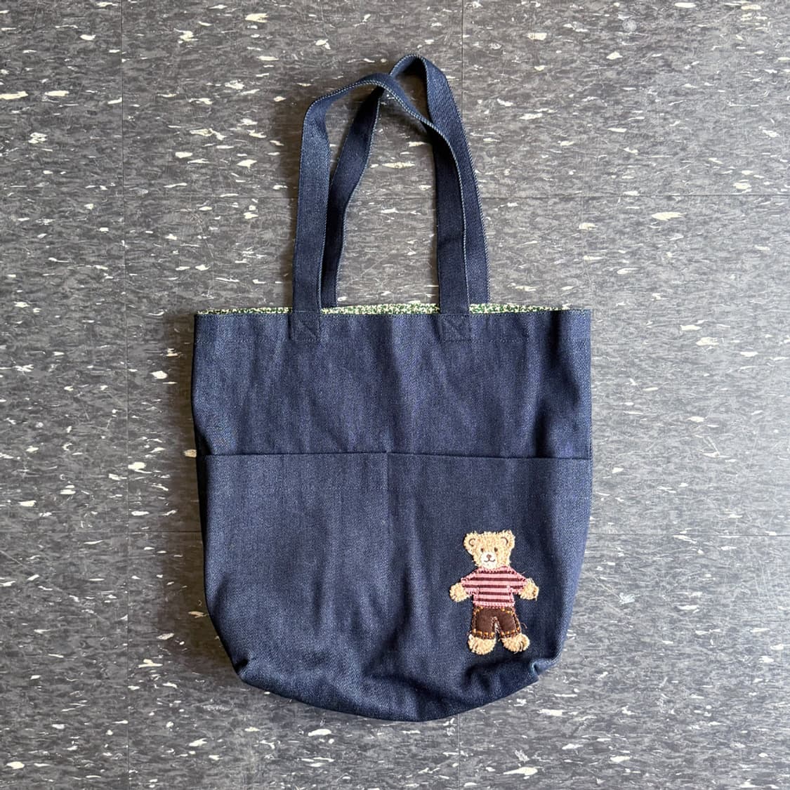 테디 베어 토트백 (NAVY) 상품이미지1