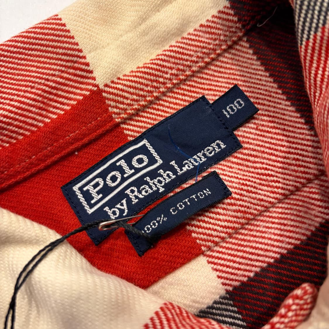 [100] 90s 폴로 랄프로렌 일경물산 레드 체크 셔츠 B745 상품이미지6