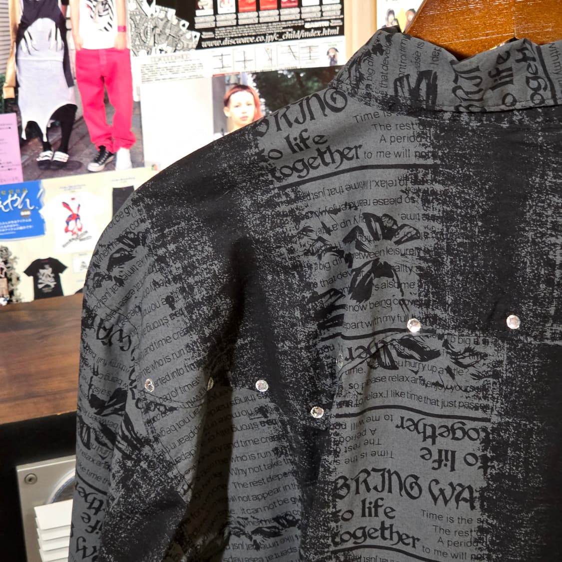 JPN 펑크 큐빅 코르셋 웨스턴 셔츠 집업 상품이미지6