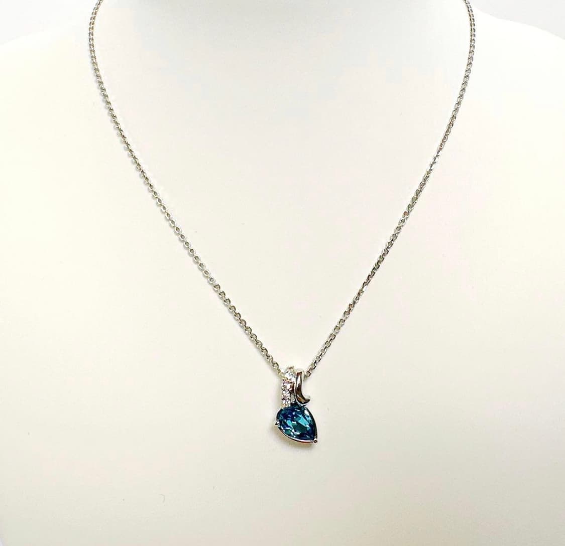 스와로브스키 정품 크리스탈 아쿠아 블루 목걸이 박스 및 태그 포함 상품이미지9