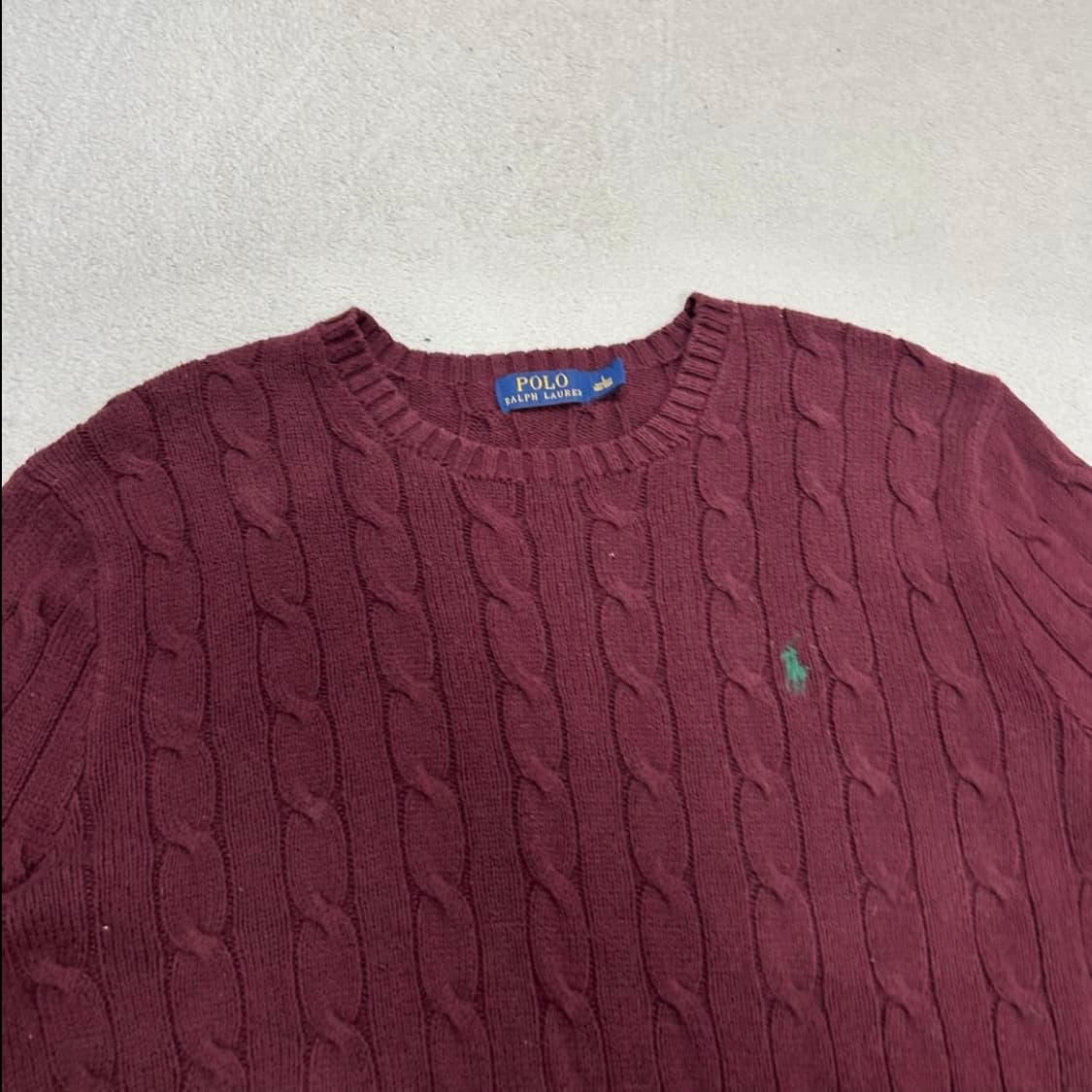Polo Burgundy Cable Knit 상품이미지5