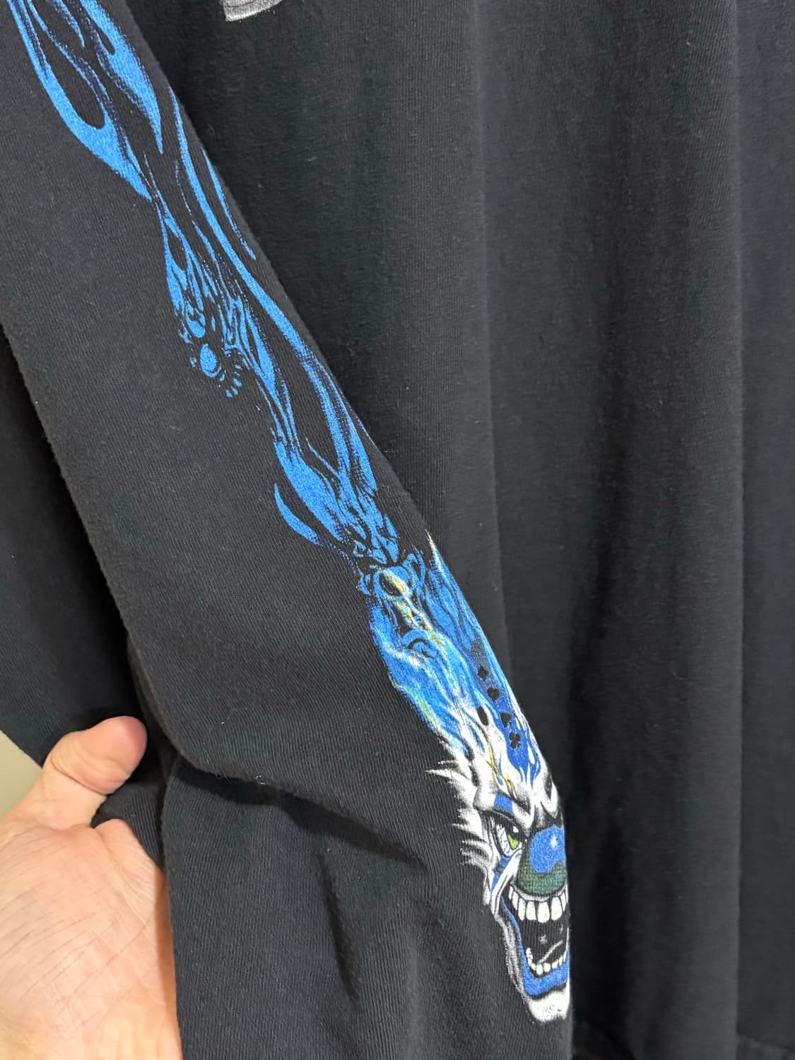 빈티지 할리데이비슨 블루 플레임 다이스 롱슬리브 상품이미지6