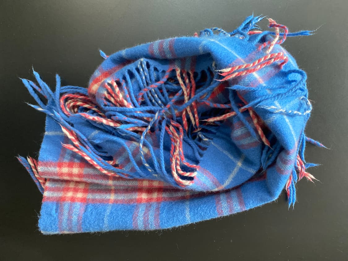 베네통 캐시미어 체크 머플러 상품이미지3