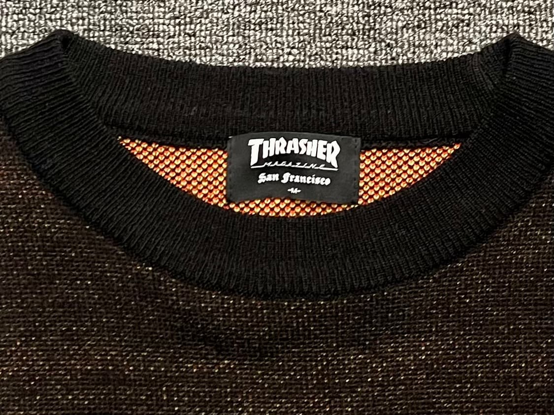 [100] 트레셔 thrasher 불꽃로고 니트  상품이미지3