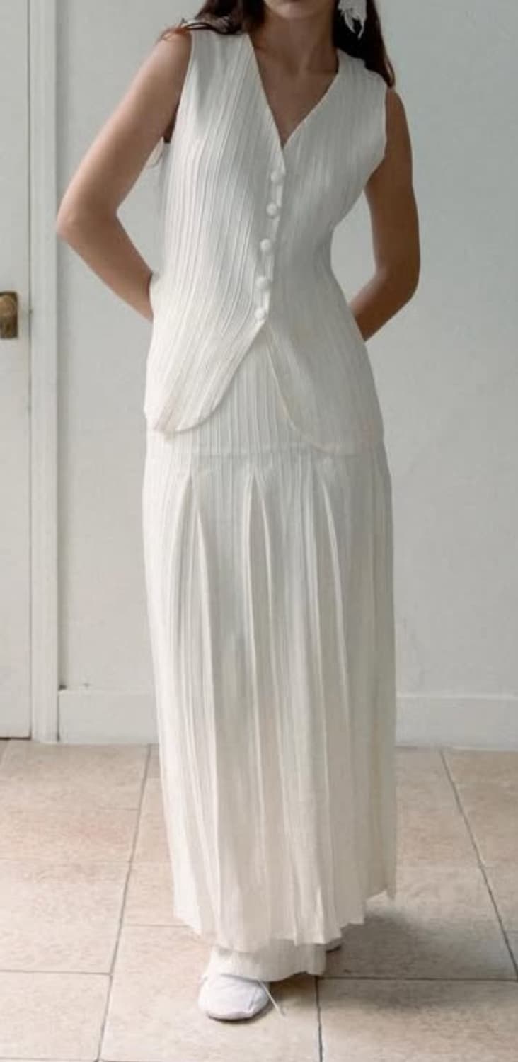 공디드디자인 GD199 denim pleated skirt 상품이미지1