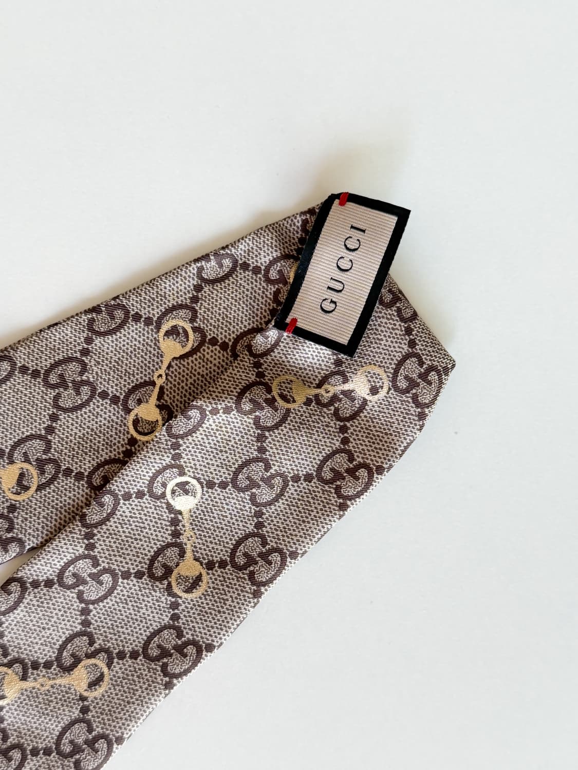 구찌 홀스빗 실크 넥보우 트윌리 상품이미지6