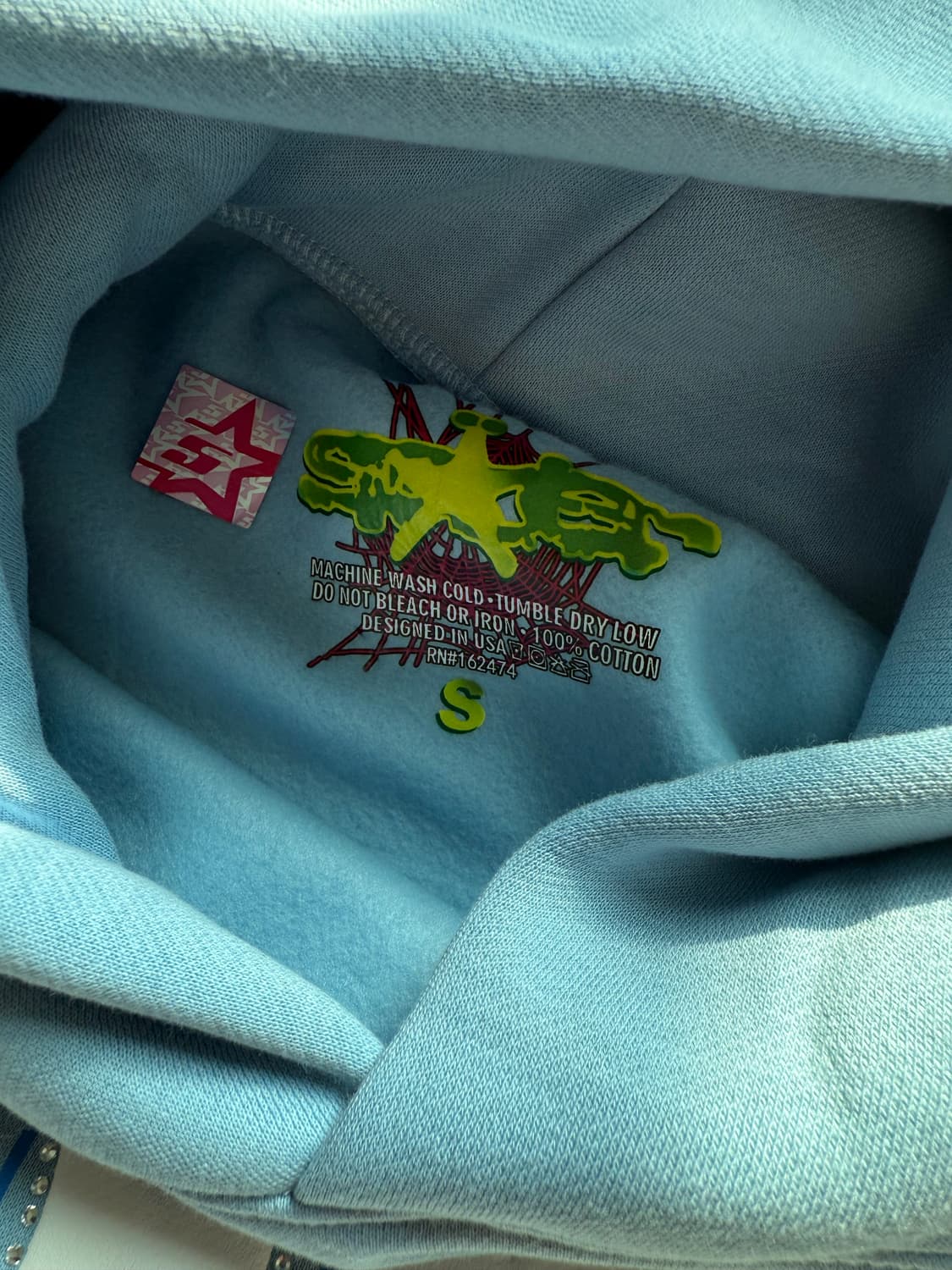 sp5der 웹후드 스카이블루  상품이미지3