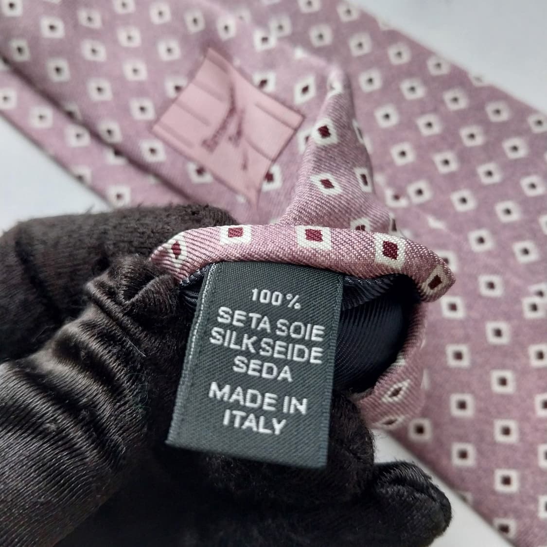 에르메네질도 제냐 실크 패턴 넥타이 8.9cm A+등급 K2179 상품이미지10