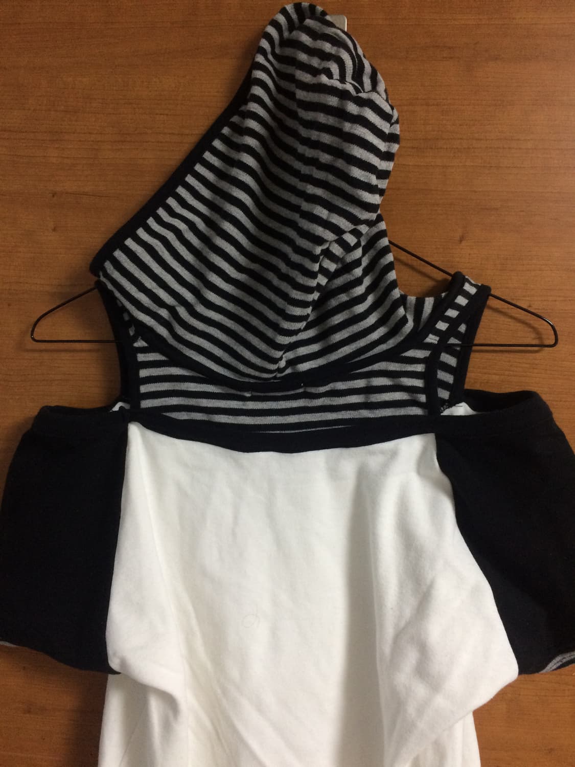 펑크 y2k 레이어드 후드 반팔 상품이미지4