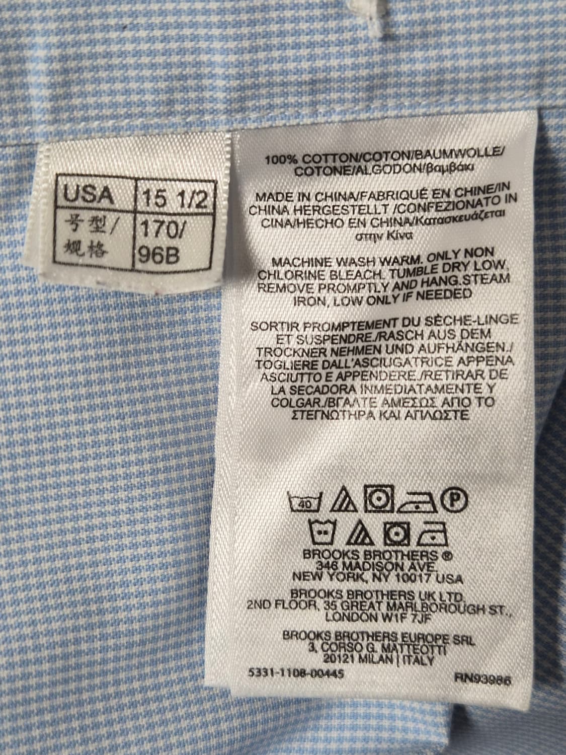 브룩스브라더스 체크 셔츠 L사이즈 - S346 상품이미지5