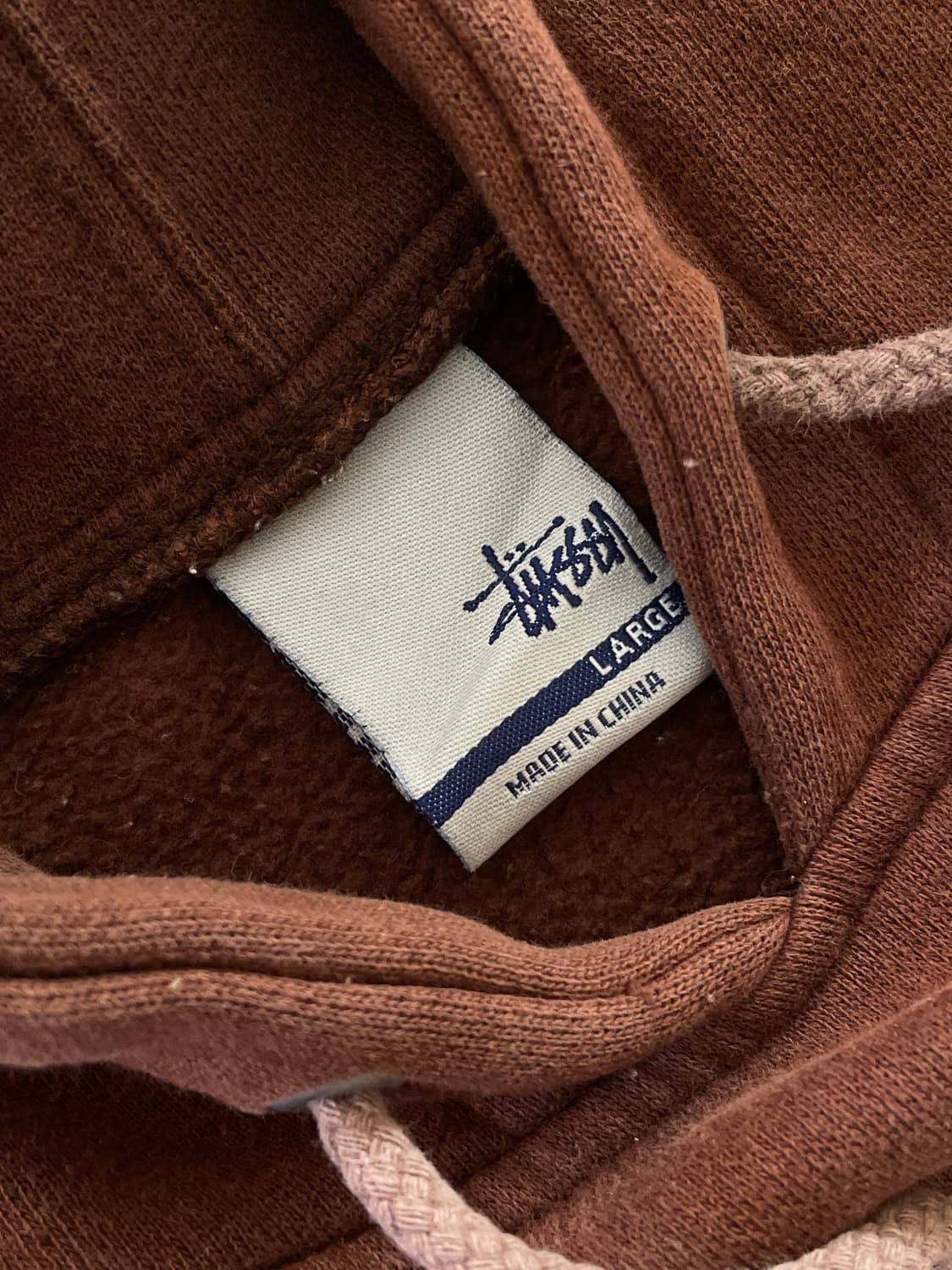 00s Stüssy Faded Brown hoodie 상품이미지8