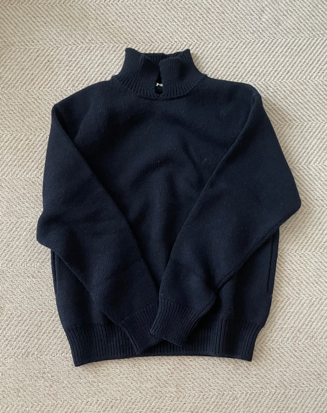 피그벨 phigvel 울 베이비 카멜 니트 네이비 2 상품이미지1