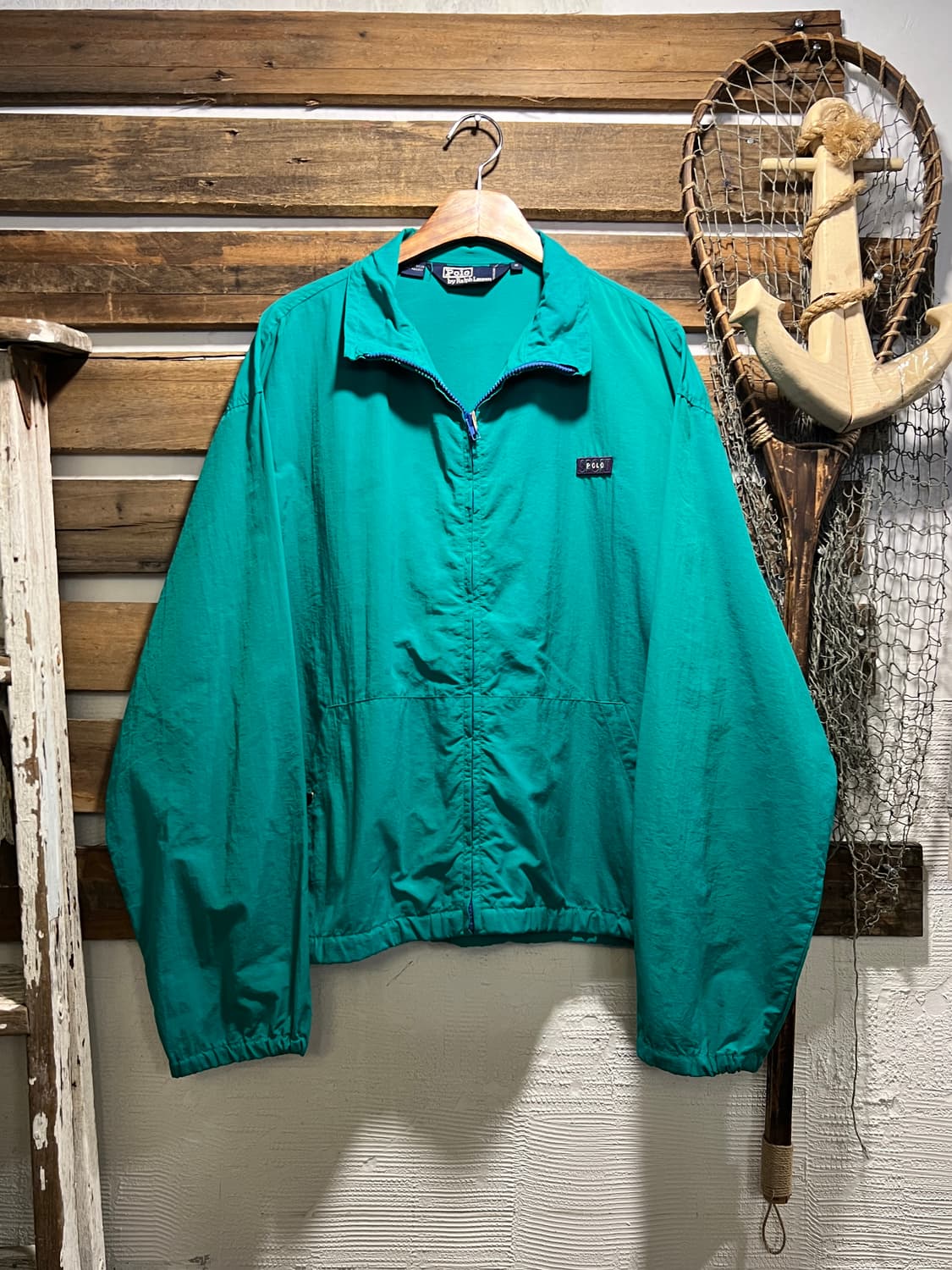 [M]90's 폴로 랄프로렌 USA 스포츠 나일론 트랙자켓 상품이미지1