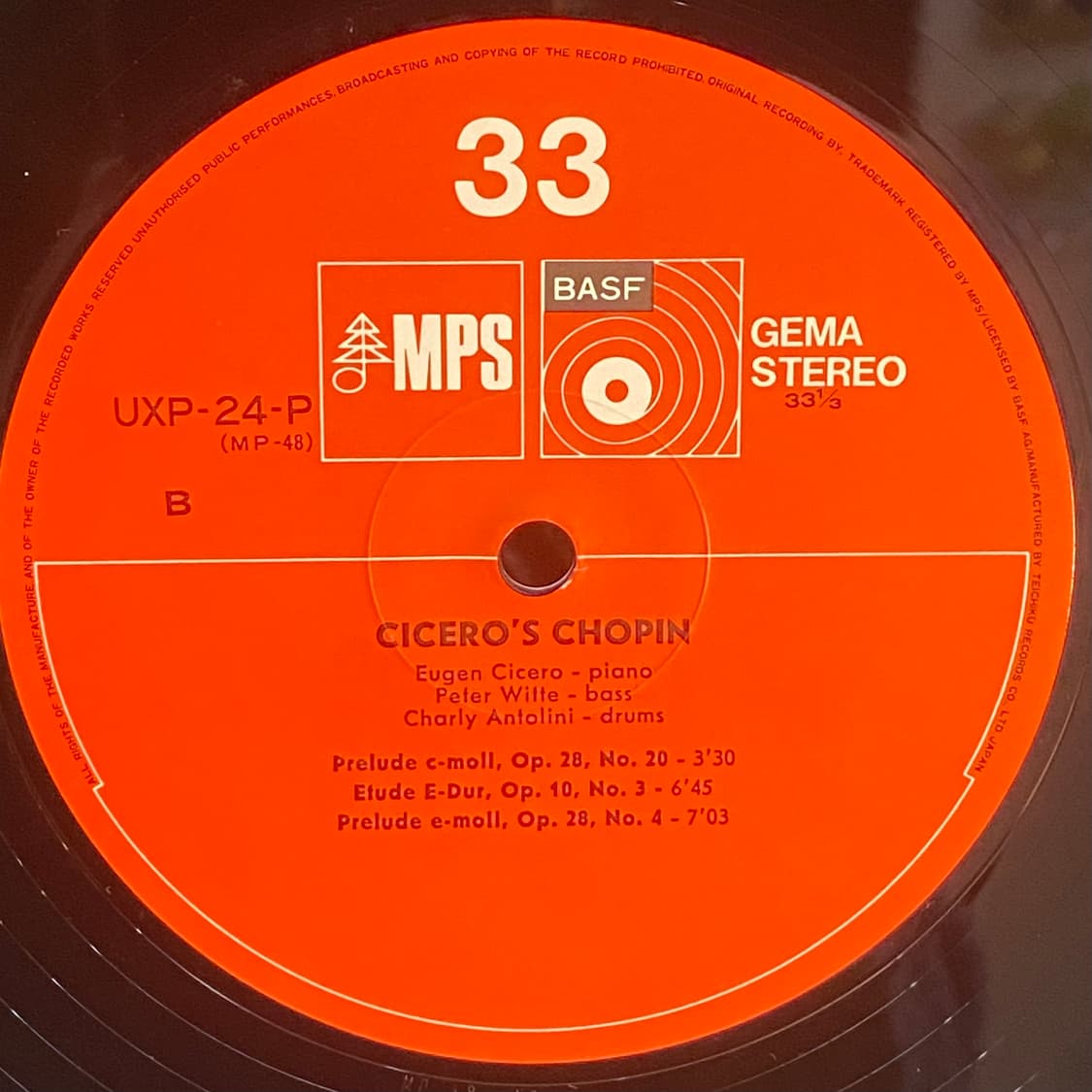 (LP) Eugen Cicero - Cicero's Chopin 상품이미지5