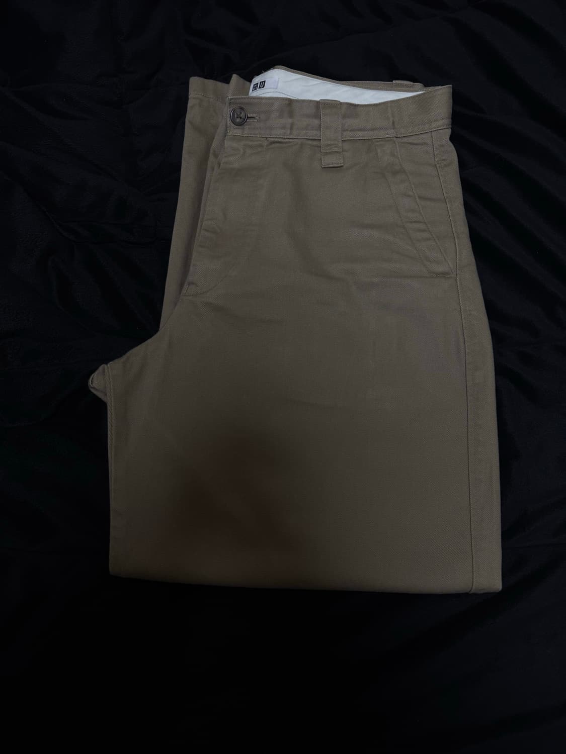 [82]유니클로u 와이드핏치노팬츠 베이지 상품이미지1