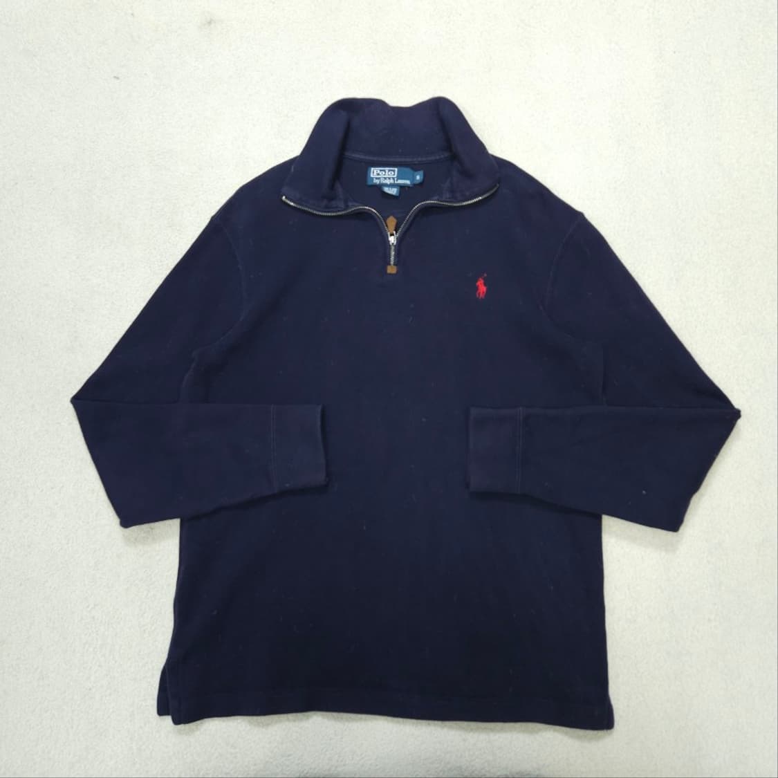 폴로 랄프 로렌 반집업 니트 S 네이비 상품이미지1