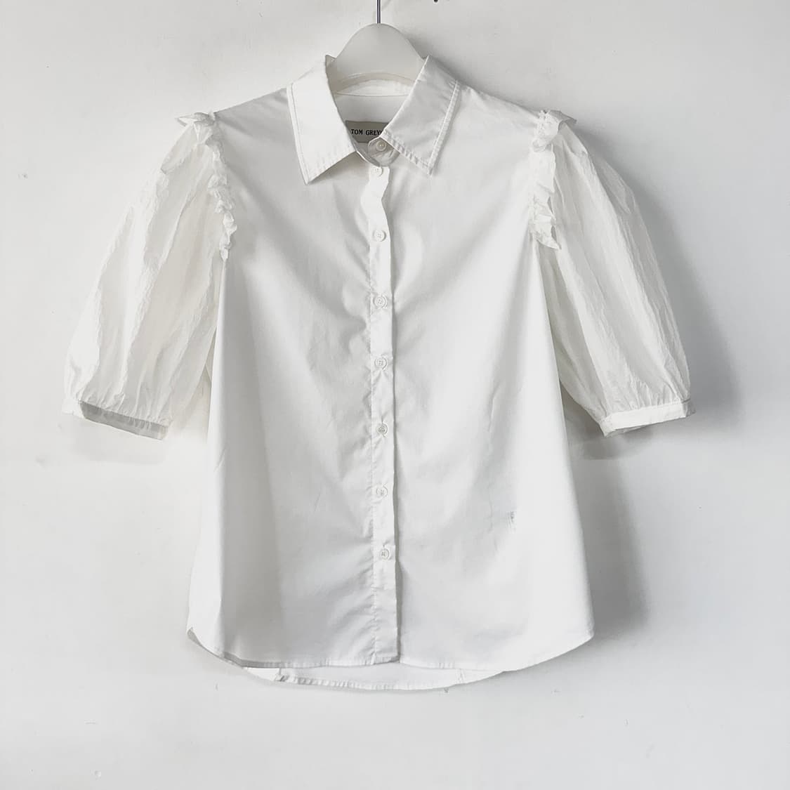 톰그레이하운드 텍스처 블록 셔츠 블라우스 상품이미지1