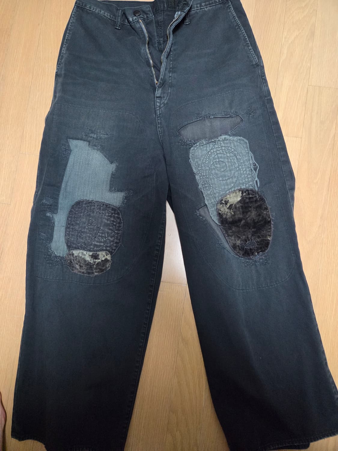 캐피탈 카츠라기 포트 배기 팬츠 블랙 상품이미지3