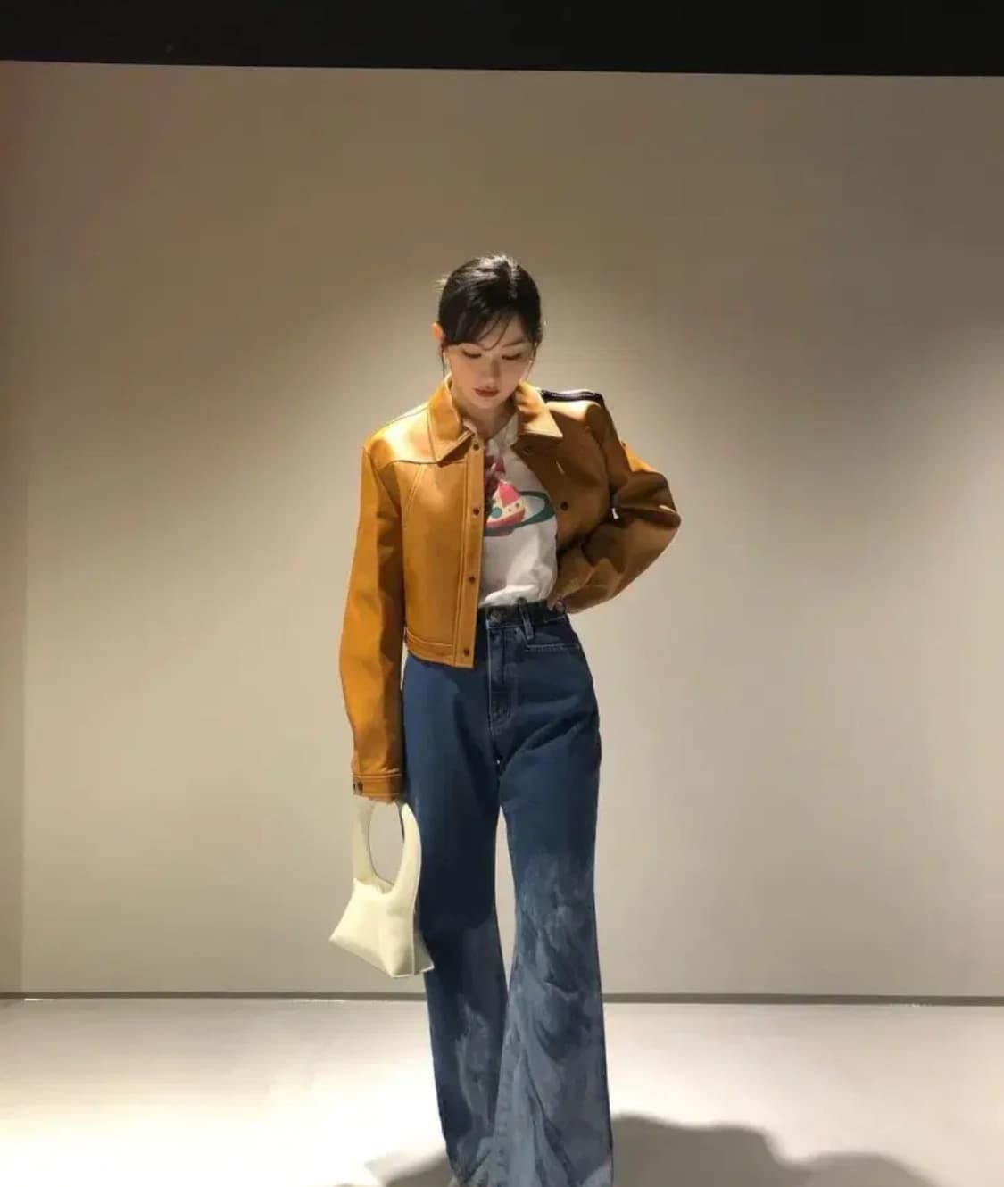 [yuse] 유즈 프린트 와이드 데님 청바지 상품이미지4