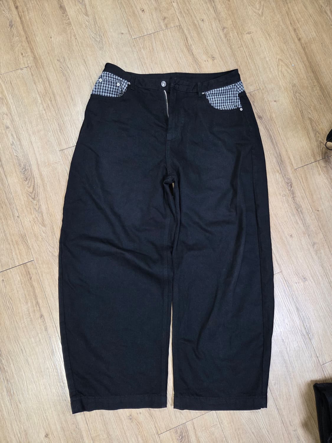 OY 오와이-CHECK MIX WIDE VOLUME PANTS  상품이미지2