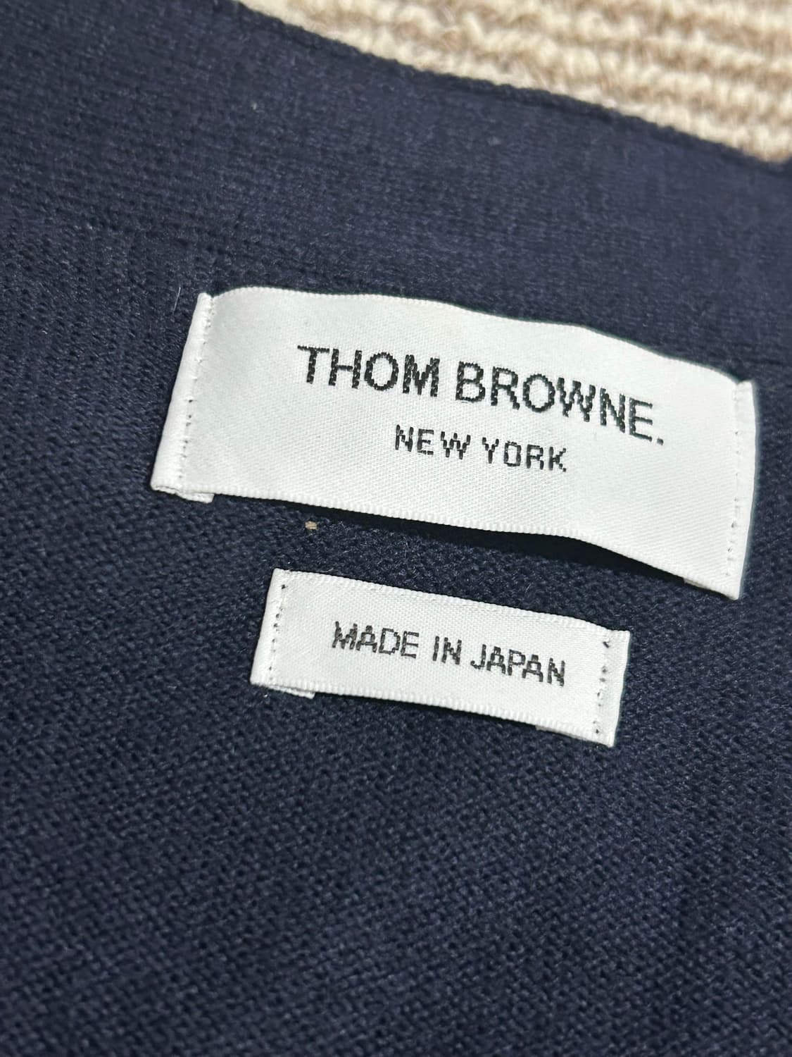 톰브라운 정품 여성 네이비 가디건 상품이미지2