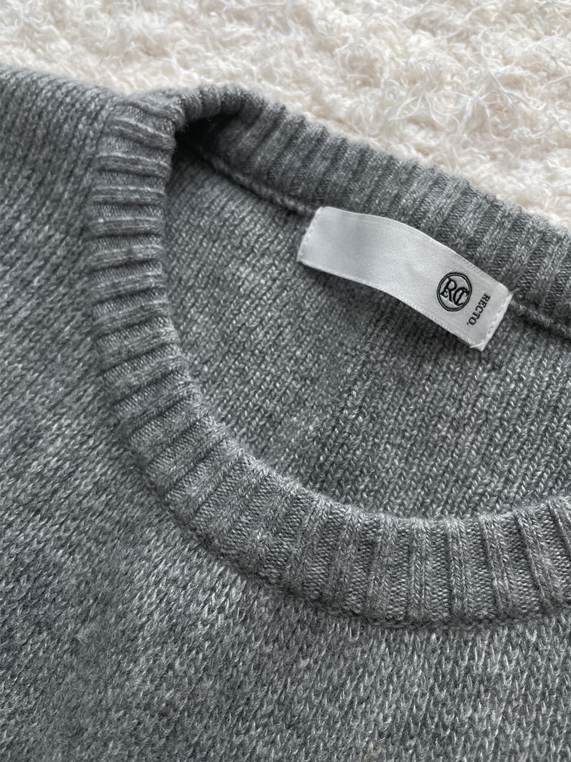 렉토 루즈핏 그레이 니트 상품이미지4