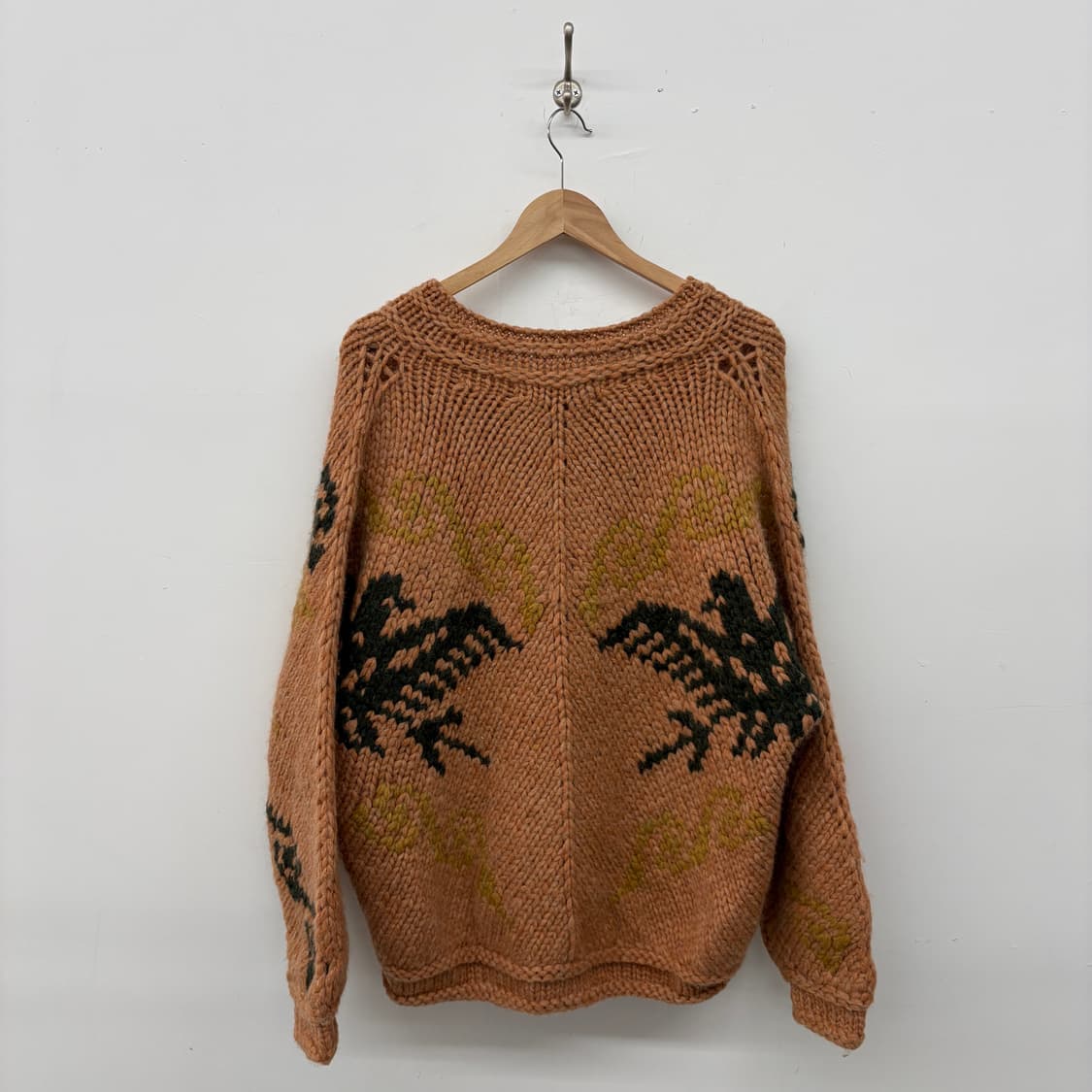 핸드메이드 패턴 헤비 가디건 여XL 상품이미지6