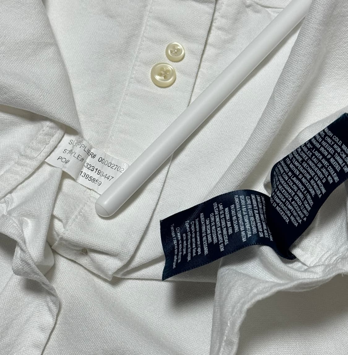 폴로 랄프로렌 빅포니 화이트 네이비 셔츠 상품이미지6
