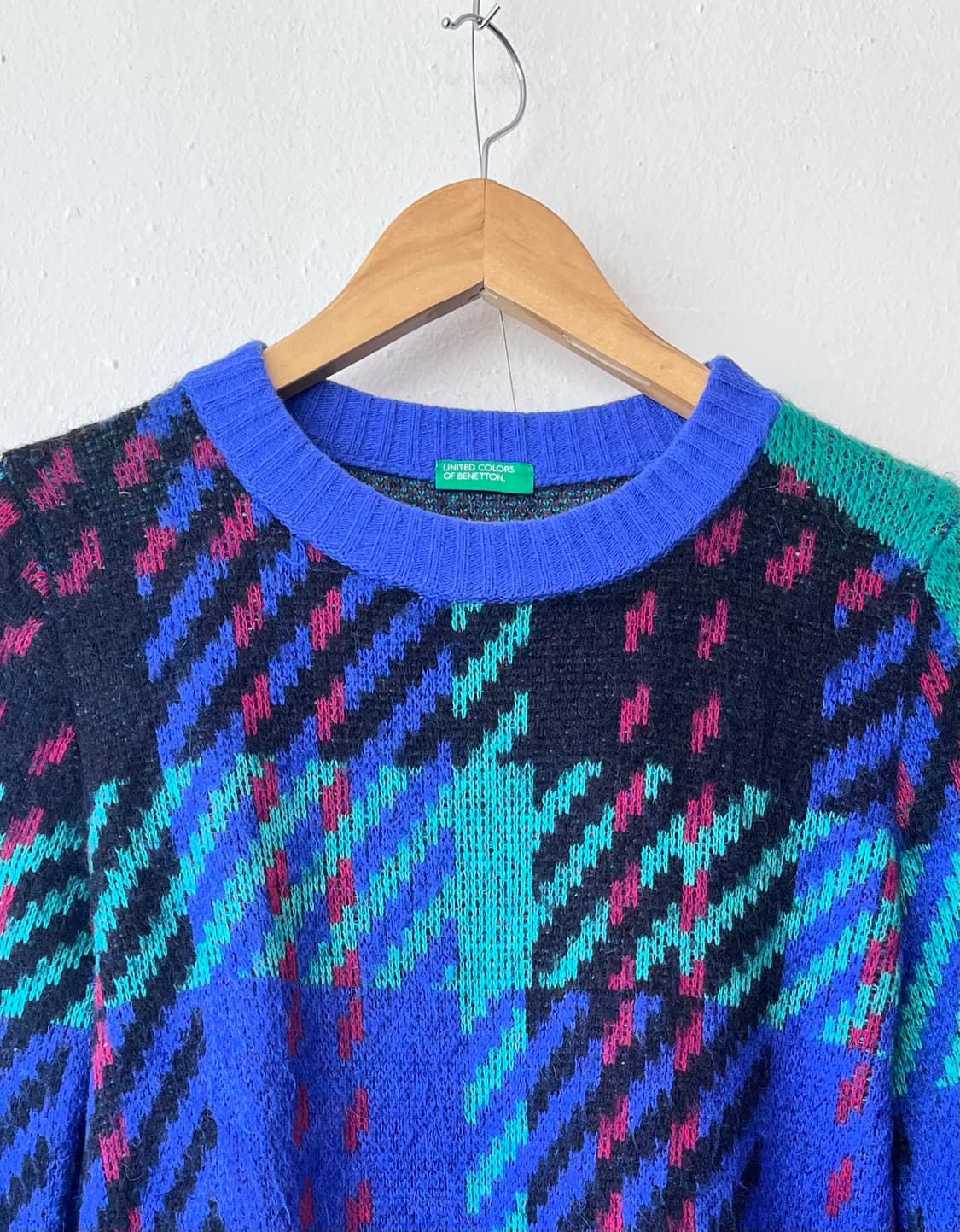 베네통 여성 패턴라운드니트 85-155사이즈 상품이미지1