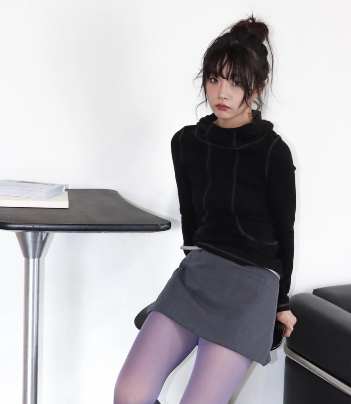 [9만원대 새상품] onska 온스카 후디 롱 슬리브 레이어드티 상품이미지4