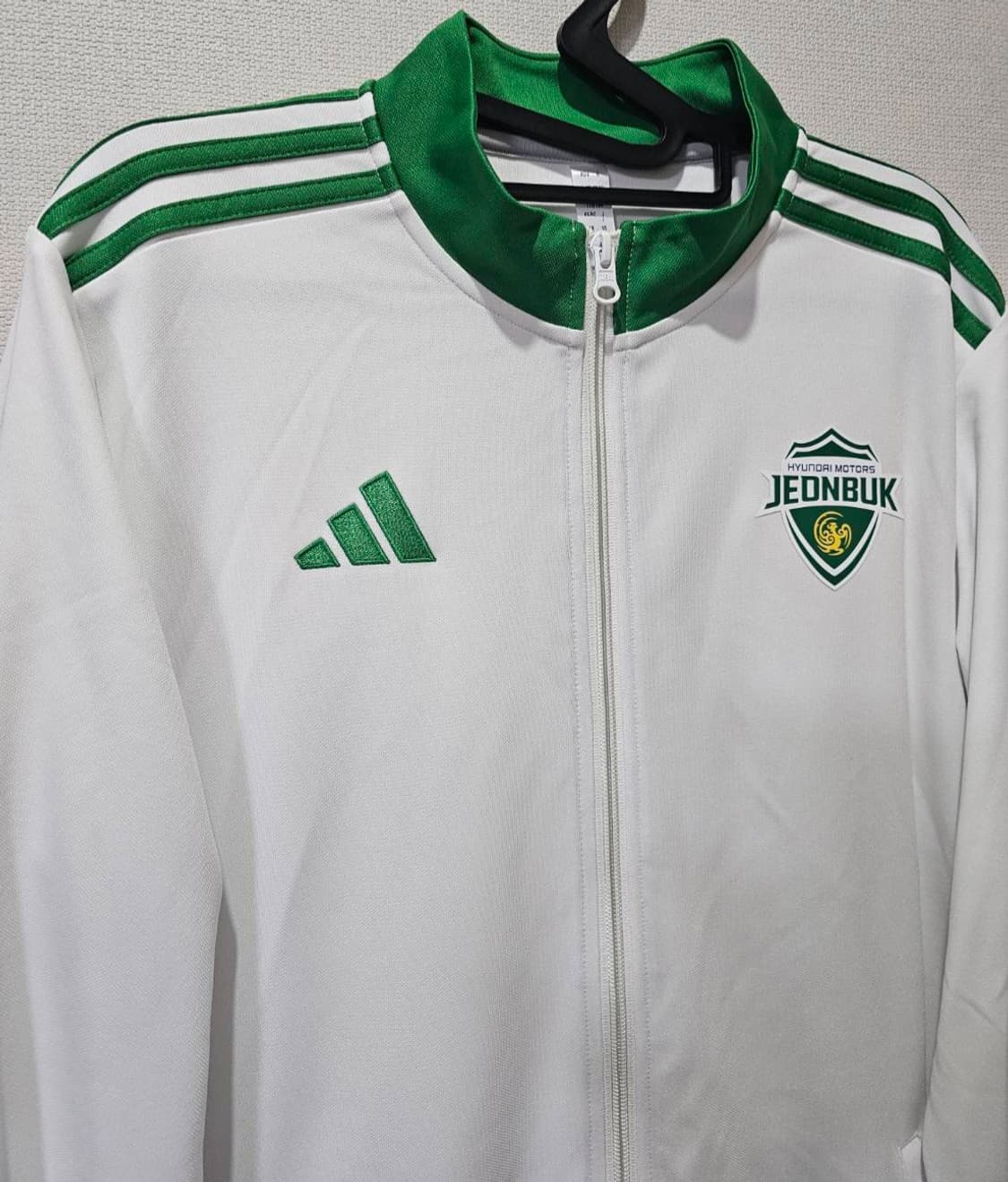 아디다스 전북현대 화이트 트랙탑 유니폼 트랙 자켓 95 / M 상품이미지2