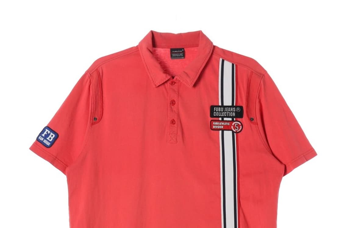 FUBU 빈티지 사이드 라인 패치 카라티 XL 상품이미지3