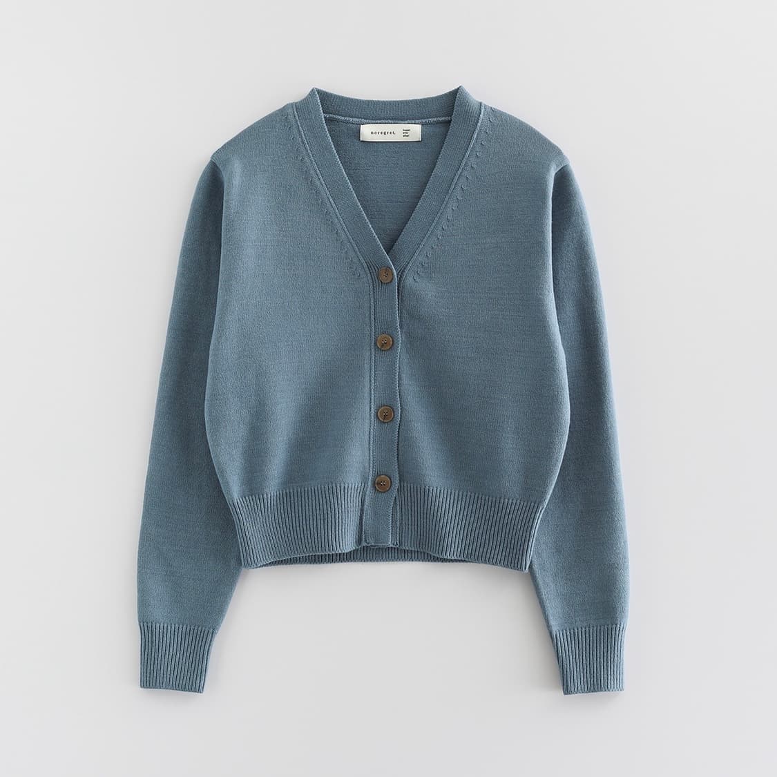 [새상품/noregret] 노리그렛 클래식 브이넥 니트 가디건 blue 상품이미지1