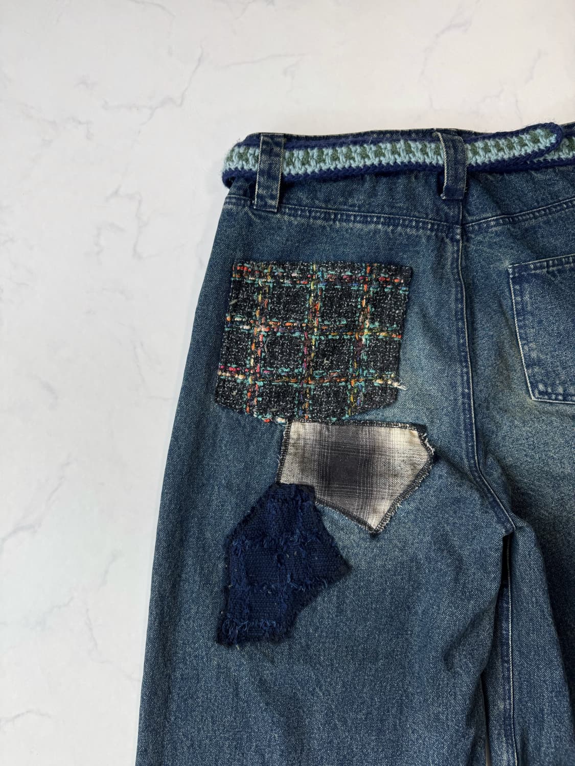 TΣist Erosion Baggy Denim Pants / Blue 상품이미지3