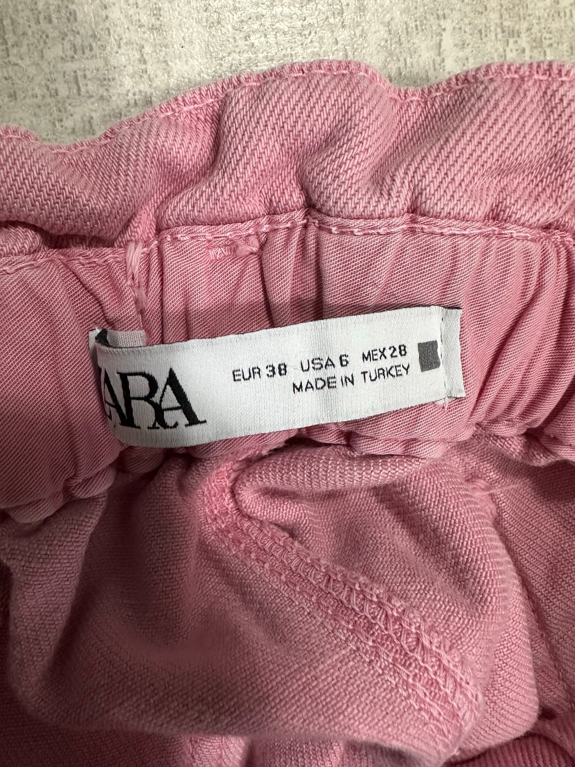 ZARA 핑크 베기핏 밴딩 팬츠 상품이미지6