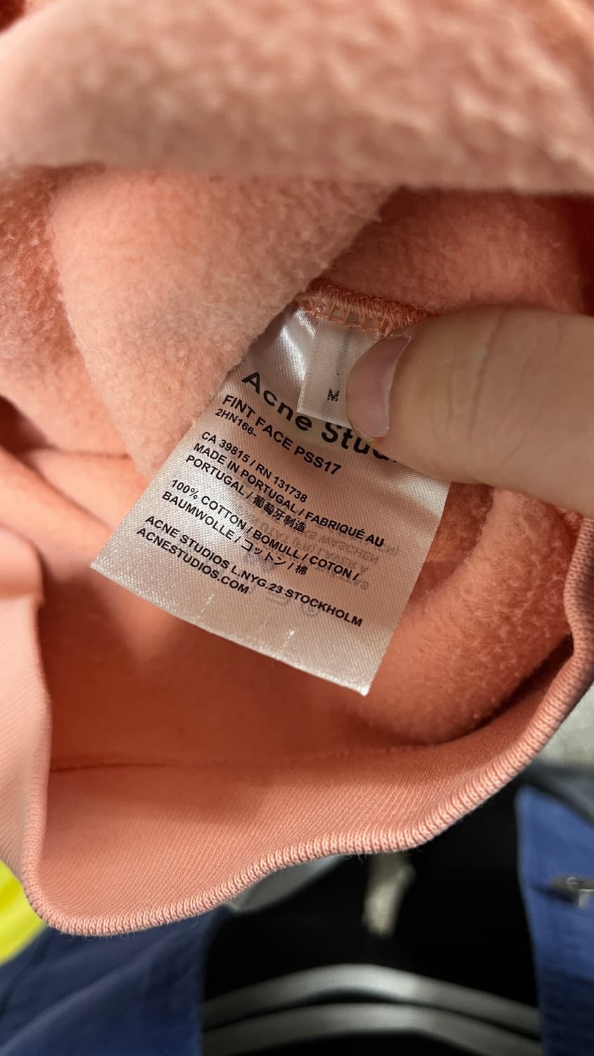 아크네스튜디오 핀트페이스 핑크 맨투맨 m사이즈 상품이미지7