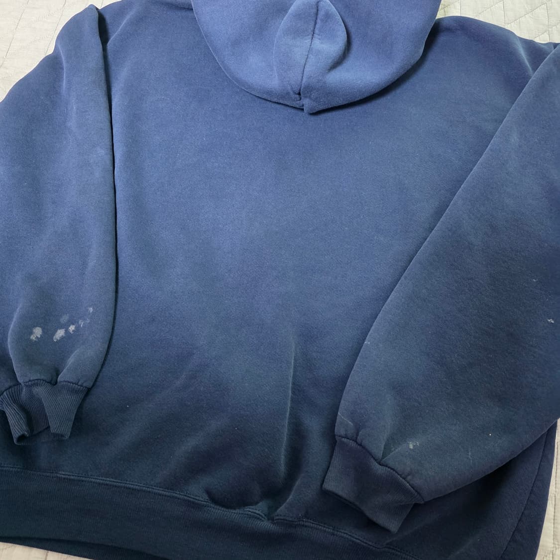 [XXL] 90s USA 빈티지 러셀 애슬레틱 후드집업 네이비 트래쉬드 상품이미지5