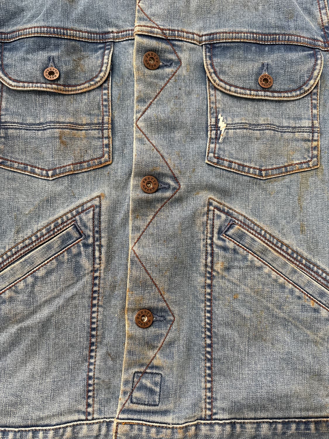 신품미사용)오아시스 리암갤러거 웸블리 2000 데님 자켓 프리티그린 상품이미지6