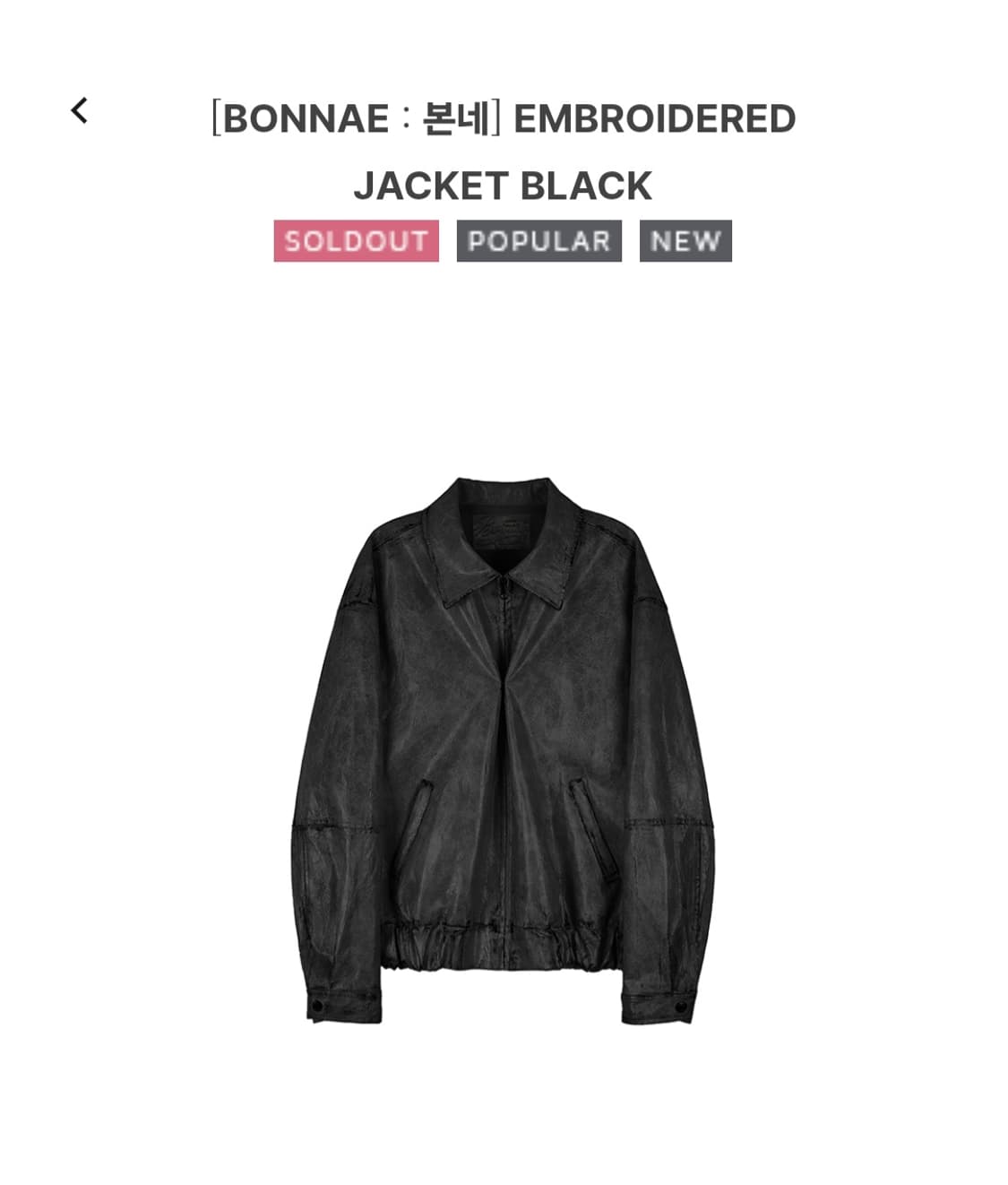 Bonnae bonnae 본네 레더자켓 EMBROIDERED JACKET 상품이미지3