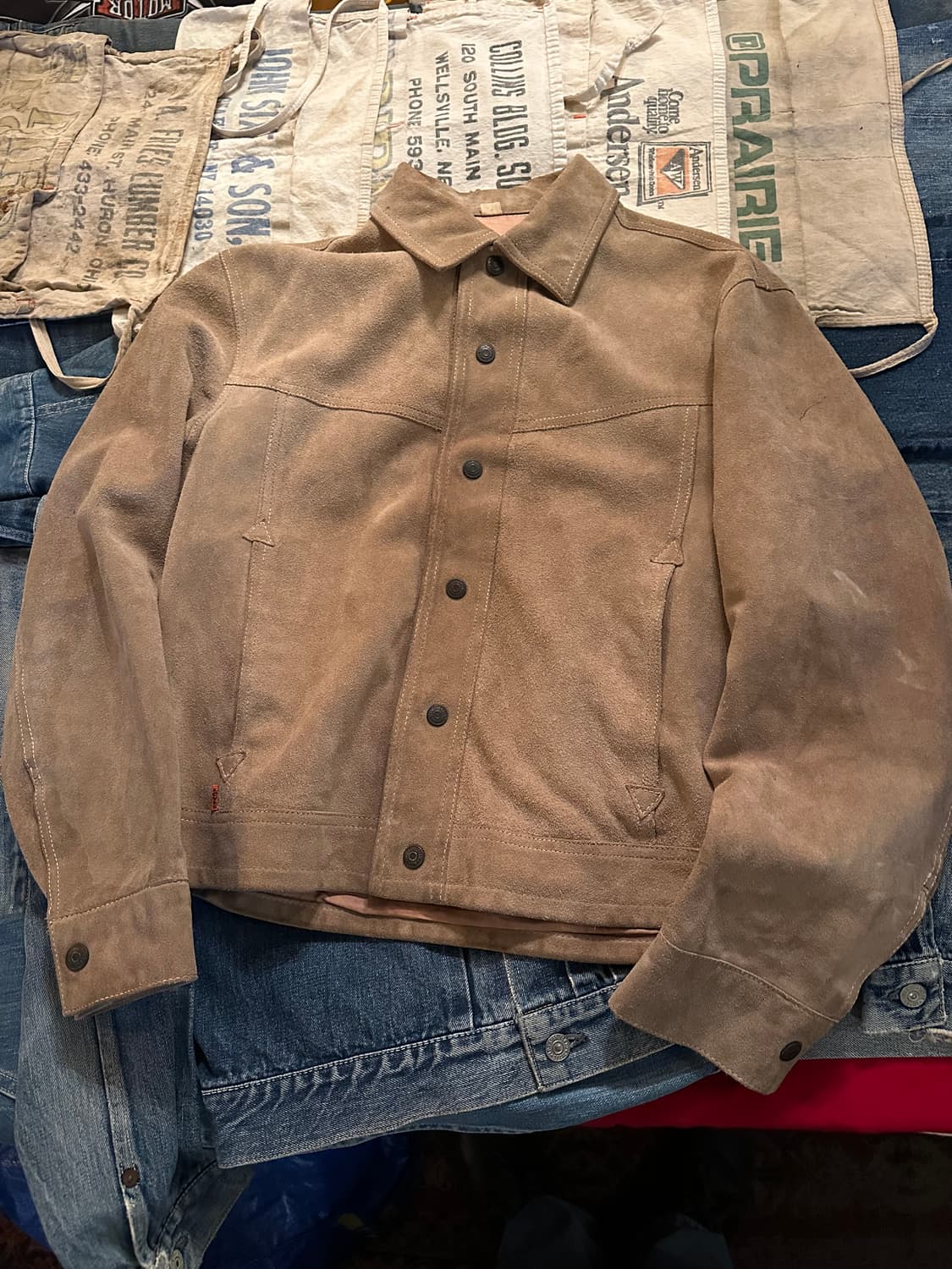 70s 빈티지 리바이스 오렌지탭 스웨이드 웨스턴 자켓 rrl 상품이미지10