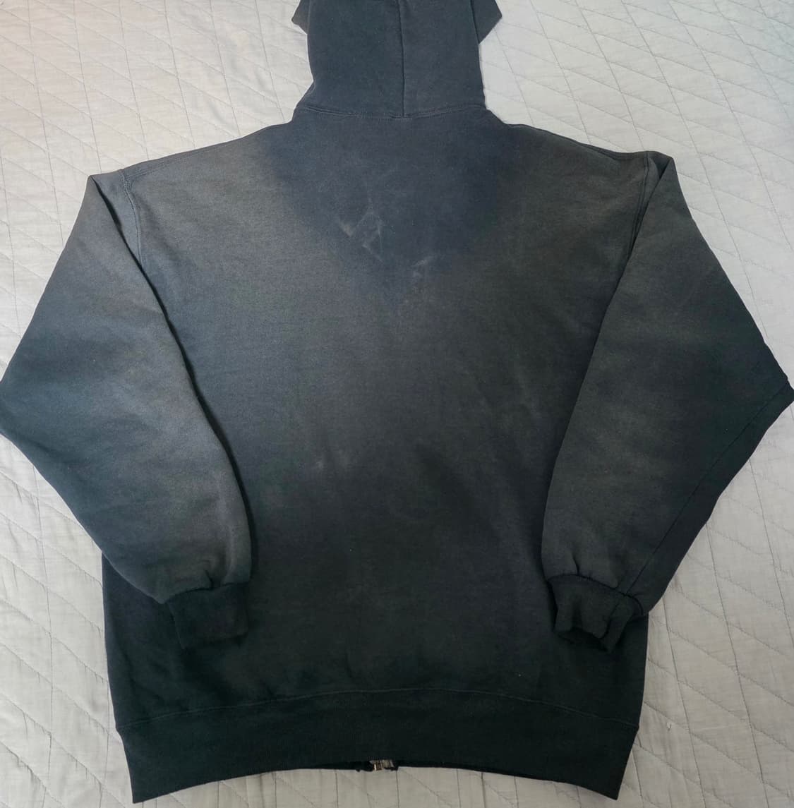 [XL] 세탁 90sUSA 빈티지 러셀 애슬레틱 후드집업 블랙 하드페이드 상품이미지4
