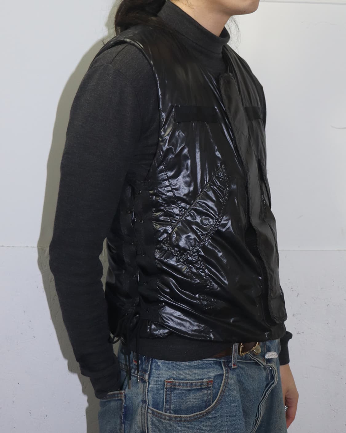 타카히로 미야시타 더 솔로이스트 17SS 레이스업 디테일 밀리터리 베스트 상품이미지2