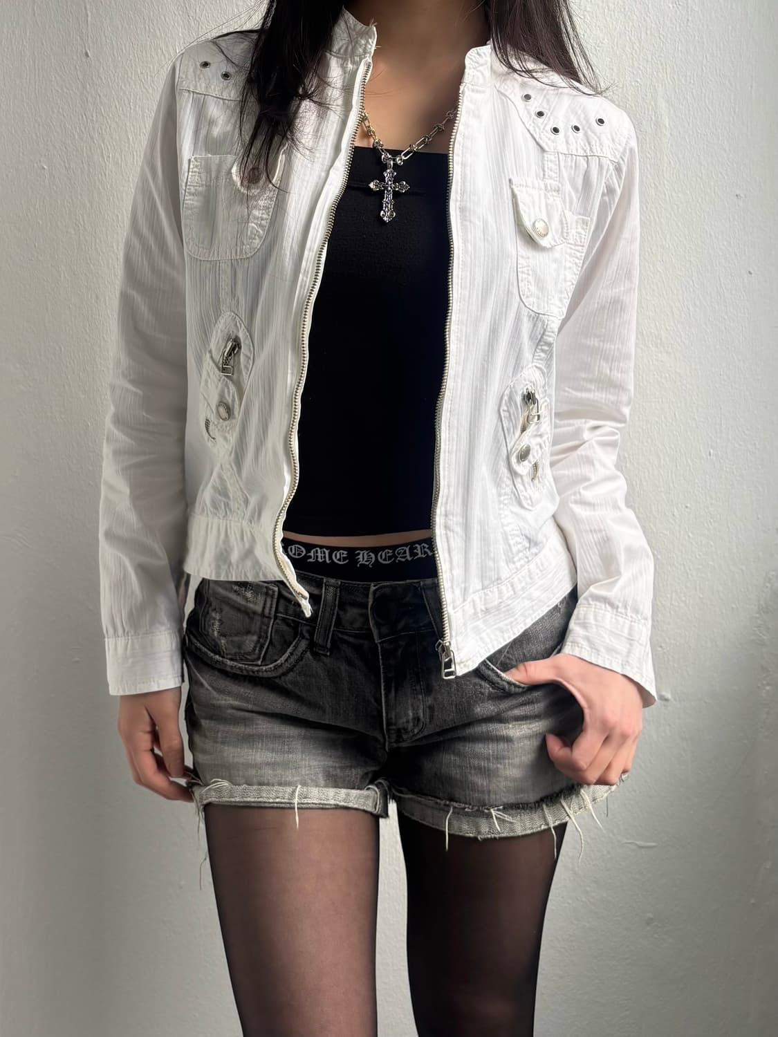 Vintage White Multi Pocket Jacket 상품이미지4