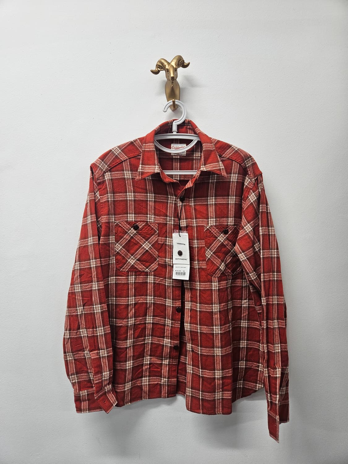 아웃스탠딩 USN 체크셔츠 새제품 상품이미지1