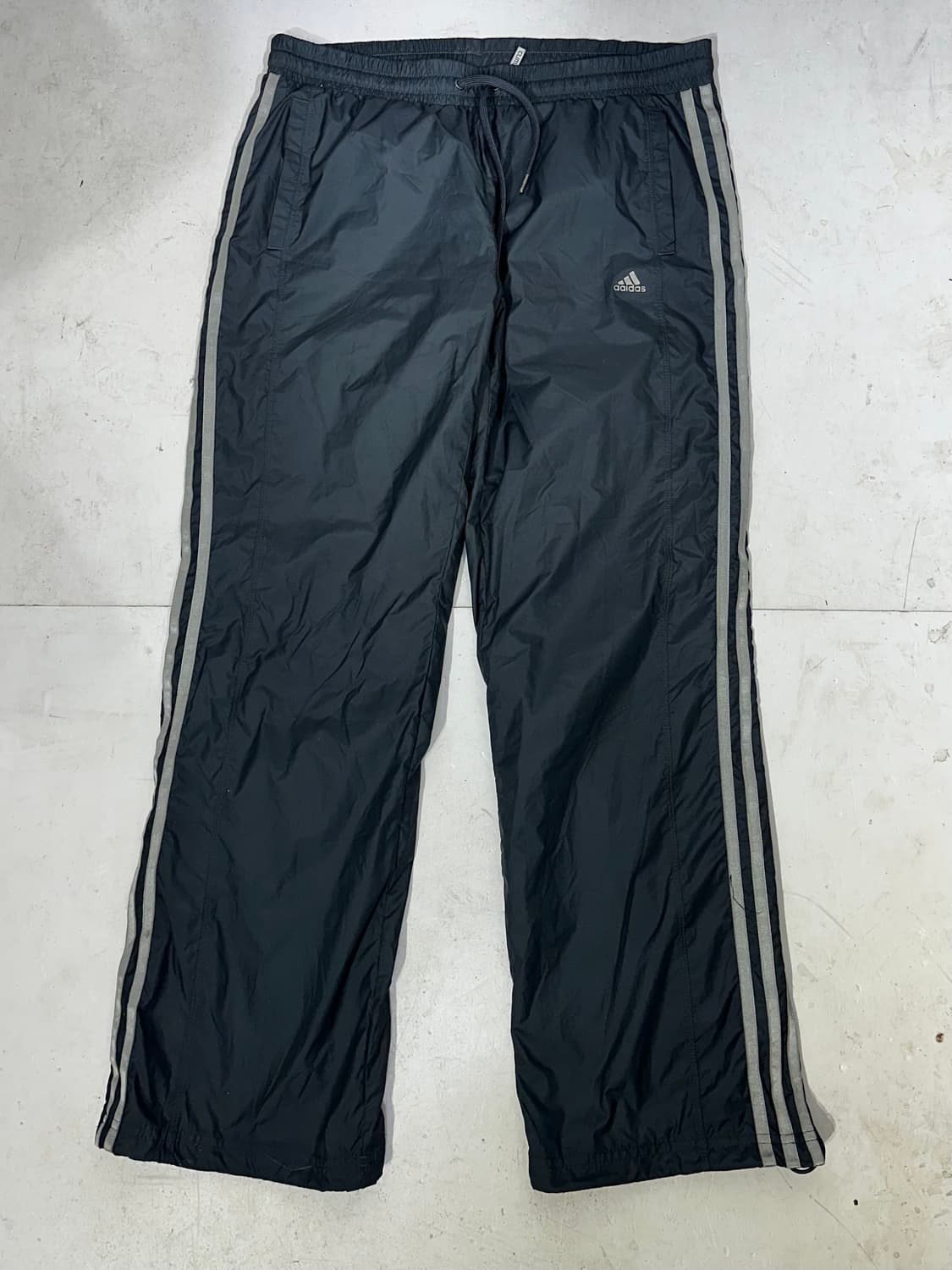 아디다스 차콜 와이드 삼선 트랙 팬츠 추리닝 바지 M 상품이미지4