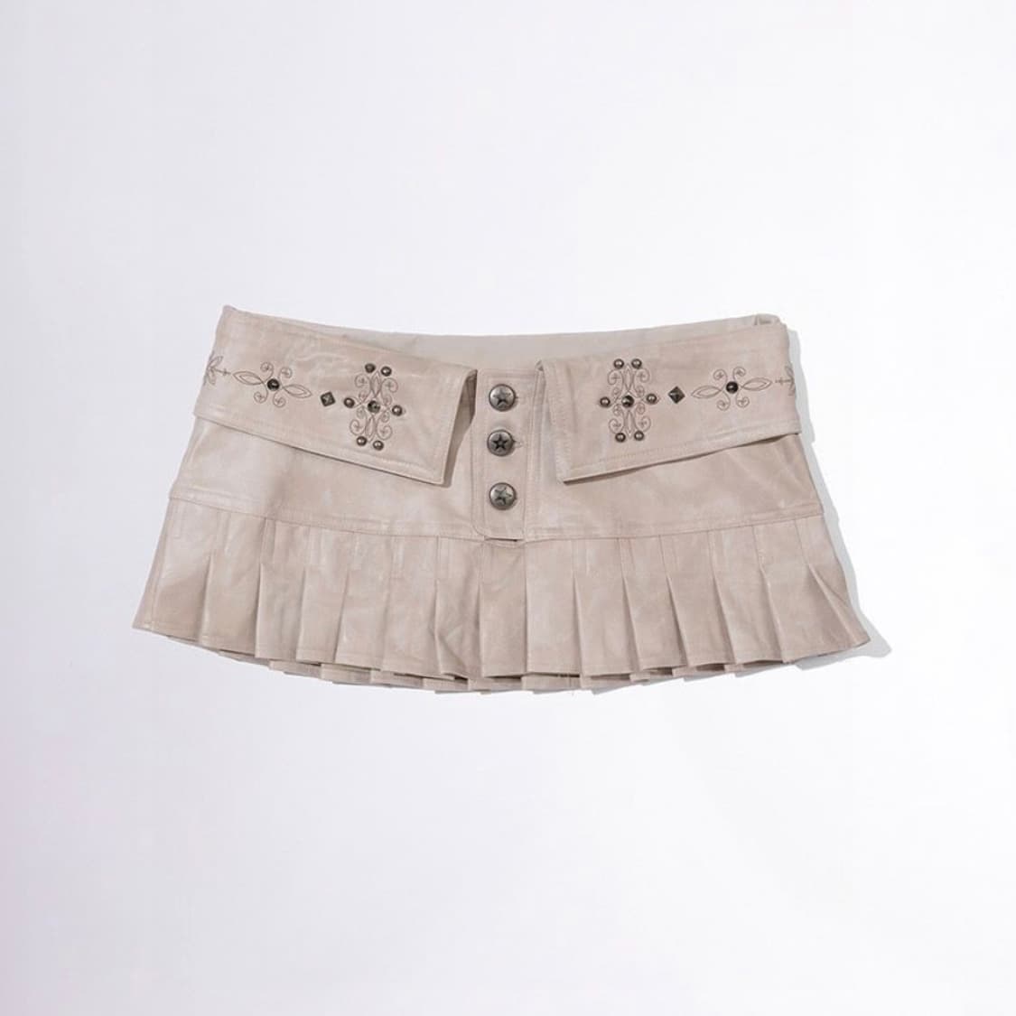 택포•스컬프터 Western Faux Leather Micro Skirt 상품이미지1