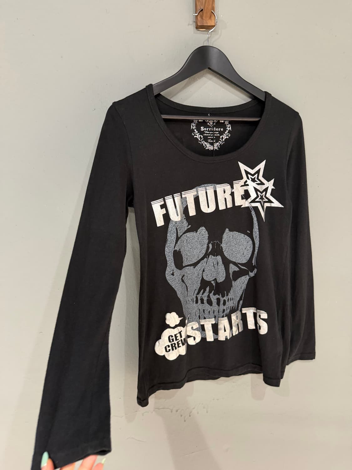 skull & glitter lettering long sleeve 상품이미지8