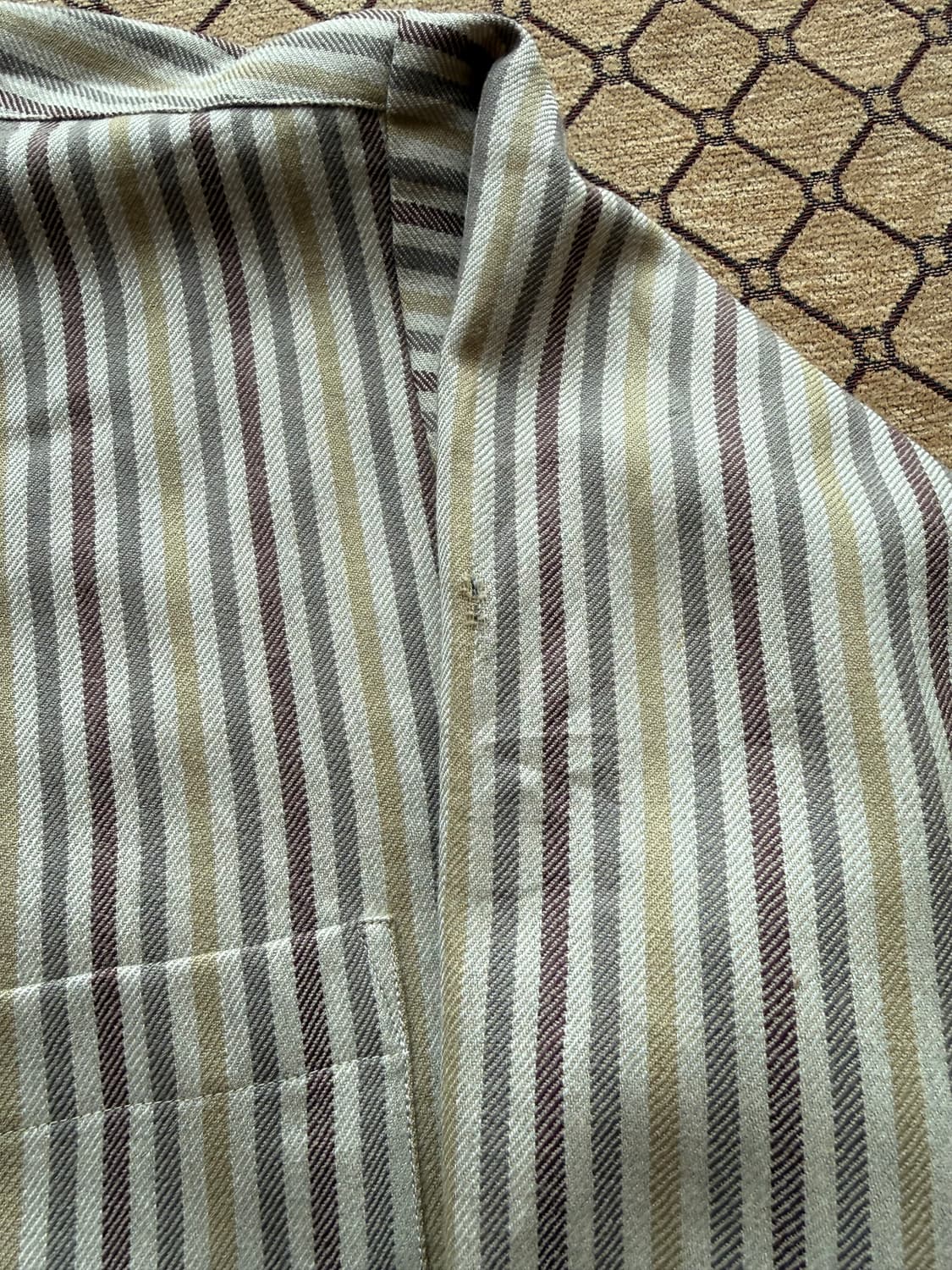 브라운 스트라이프 셔츠 상품이미지4