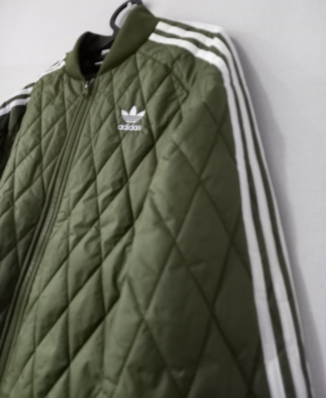 아디다스 퀄팅 카키 트랙탑 저지 져지집업 90/S 상품이미지2