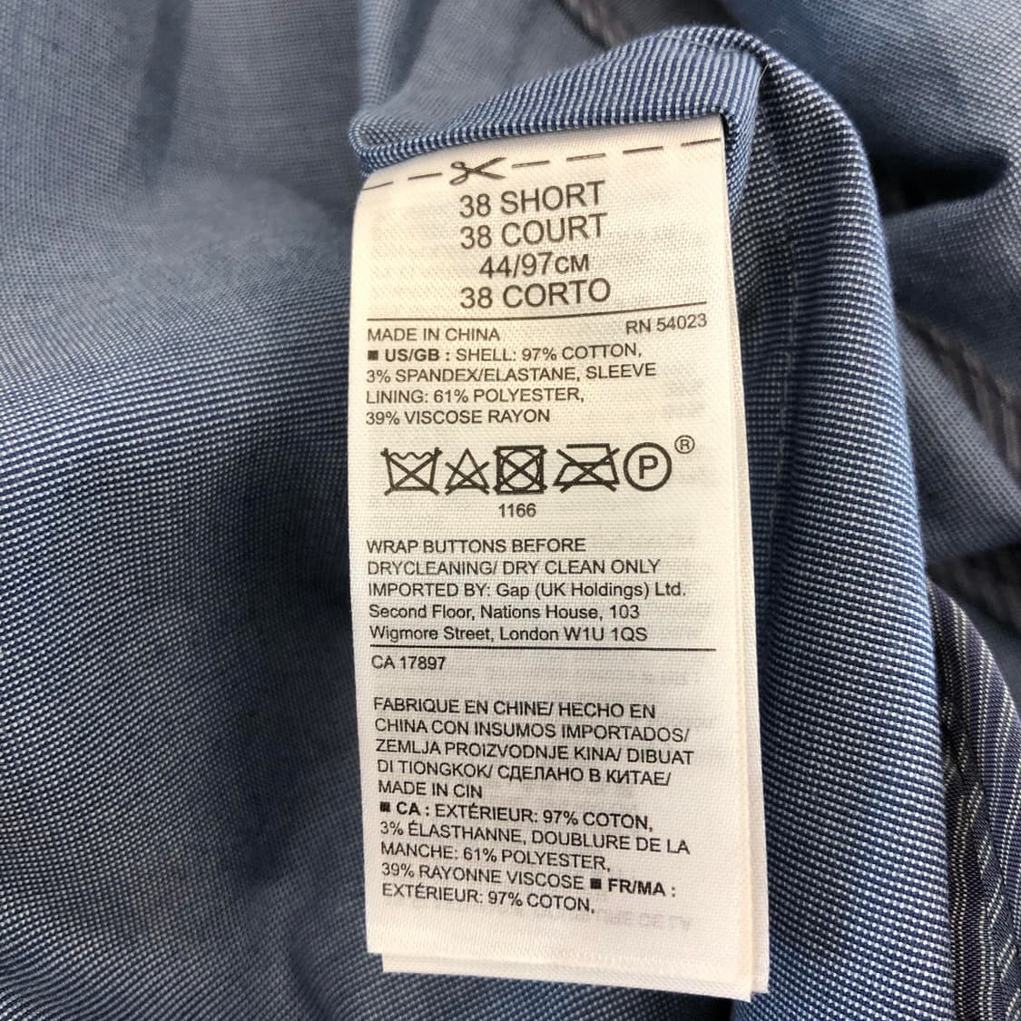 바나나리퍼블릭 코튼 블루자켓 95 상품이미지8